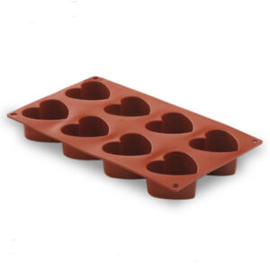 Moule en silicone Coeur 8 cavitיs - 65x60x35 mm