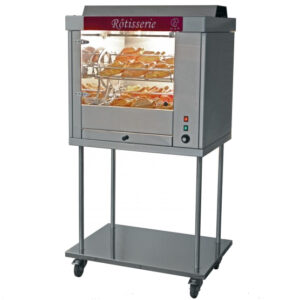 Rôtissoire électrique à Balancelles COMETE 3 sur chassis inox à roulettes - Monophasé
