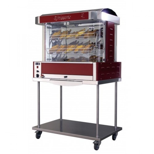Rôtissoire électrique à Balancelles GALAXY 6 sur chassis inox à roulettes - Triphasé 1 Rôtissoire électrique à Balancelles GALAXY 6 sur chassis inox à roulettes - Triphasé