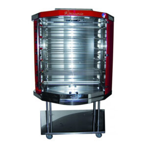 Rôtissoire électrique à Broches MAGMA 6 sur chassis inox à roulettes - Triphasé