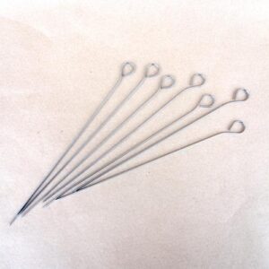 Piques à brochettes 300 mm - Inox AISI420 profil ovale (x100)