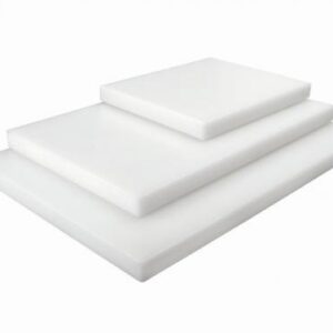 Planche poly HACCP 400x300x20 mm HD 500 sur patin - Blanc