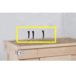 Platine inox pour porte couteau sans support bois - 400 mm