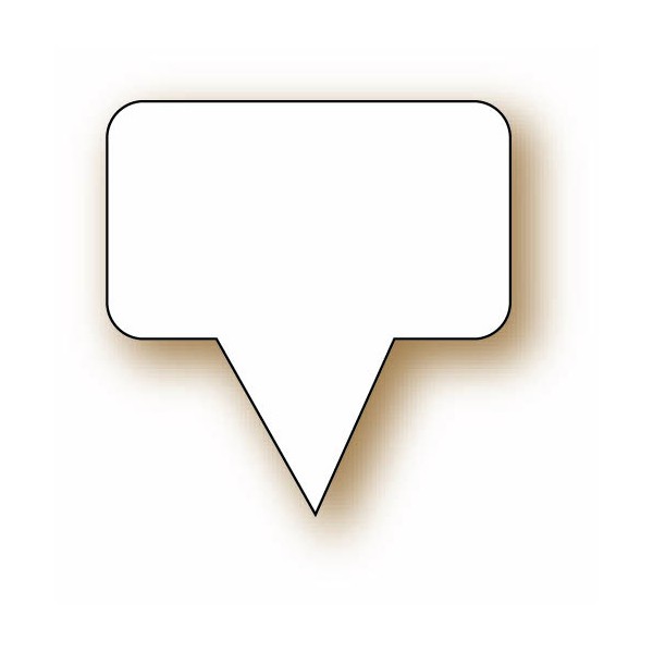 Etiquette : Blanche rectangulaire - 5,5x3 cm (x100) (pique plastique) 1 Etiquette : Blanche rectangulaire - 5,5x3 cm (x100) (pique plastique)