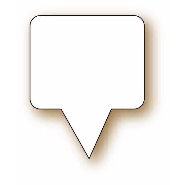 Etiquette : Blanche rectangulaire - 5,5x4,6 cm (x100) (pique plastique) 1 Etiquette : Blanche rectangulaire - 5,5x4,6 cm (x100) (pique plastique)