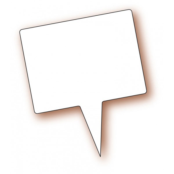 Etiquette : Blanche rectangulaire - 7,5x4,5 cm (pique plastique) 1 Etiquette : Blanche rectangulaire - 7,5x4,5 cm (pique plastique)