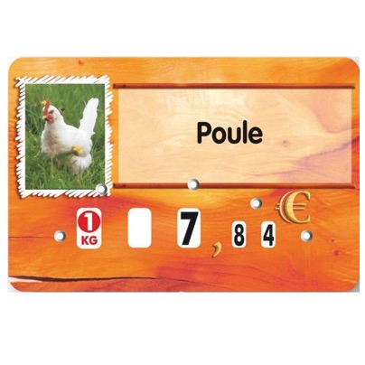 Etiquette : Paprika Volaille à texte - 8x12 cm (avec roulettes) 1 Etiquette : Paprika Volaille à texte - 8x12 cm (avec roulettes)