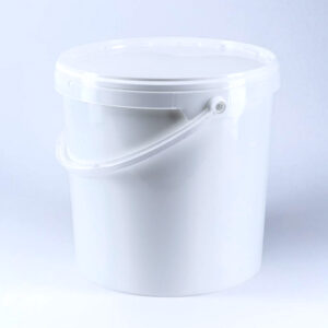 Seau blanc avec couvercle - 10 L