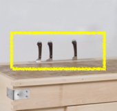 Billots en bois - Platine inox