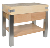 Billots en bois - Piètement inox